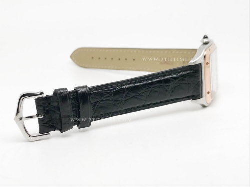 Santos De Cartier 32mm Mens RG/SS/LE Wht OKF Sw Qtz