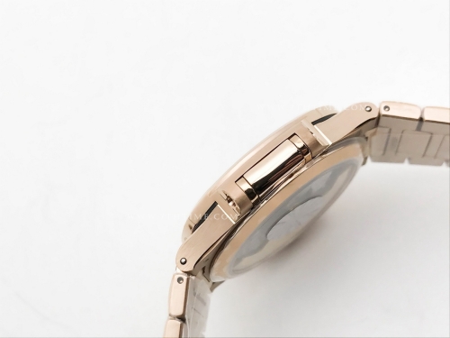 Nautilus Ladies 7118 35mm Dia RG/RG Wht/Stk PPF A324