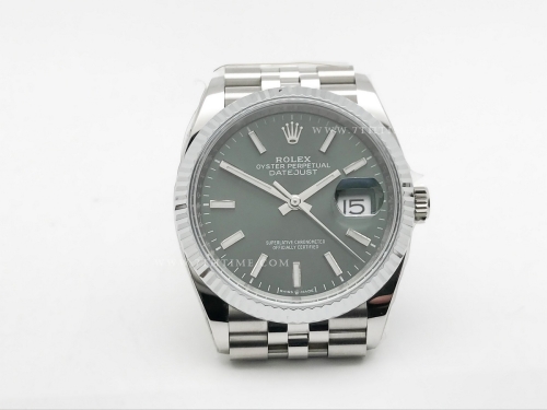 DJ 36mm Jub Flt 904L SS/SS Grn/Stk AR+ VR3235