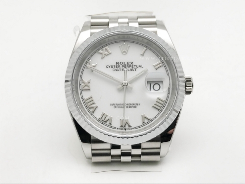 DJ 36mm Jub Flt 904L SS/SS Wht/Rm AR+ VR3235