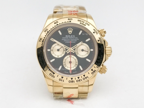 Daytona 126528 DIS YG/YG Blk/Gold/Stk GDF A3836