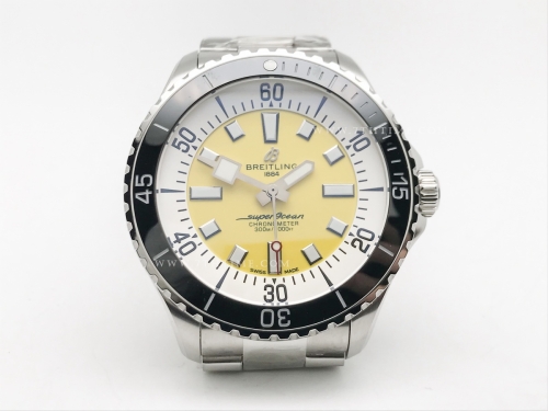 Superocean 44mm Blk SS/SS Yellow TF Asia 2824