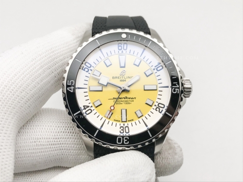 Superocean 44mm Blk SS/RU Yellow TF Asia 2824