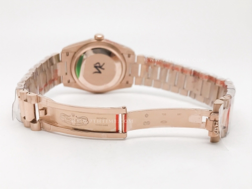 DayDate 36mm 128235 Wt 904L Flt RG/RG B-Grn/Bagu QF VR3255