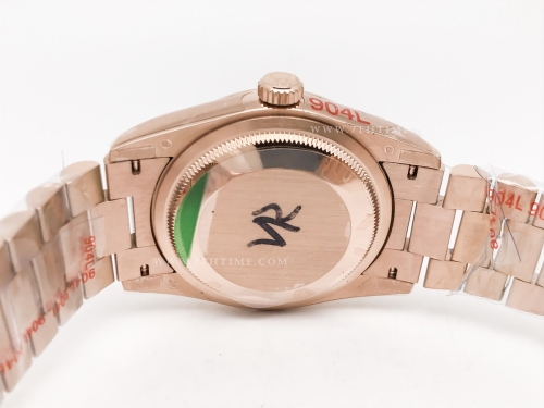 DayDate 36mm 128235 Wt 904L Flt RG/RG B-Grn/Bagu QF VR3255