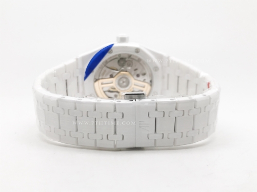 Royal Oak 41mm 15500 Wht CER/CER Blue APSF A4302