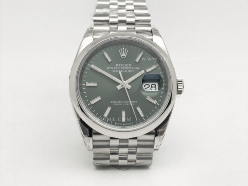 DJ 36mm Jub Flt 904L SS/SS Green/Stk VSF VS3235