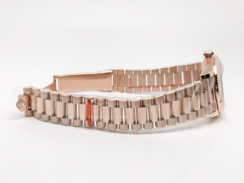 DayDate 36mm Wt 904L Flt RG/RG Grey/Dia QF VR3255