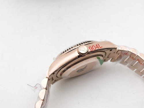 DayDate 36mm Wt 904L Flt RG/RG Grey/Rm QF VR3255