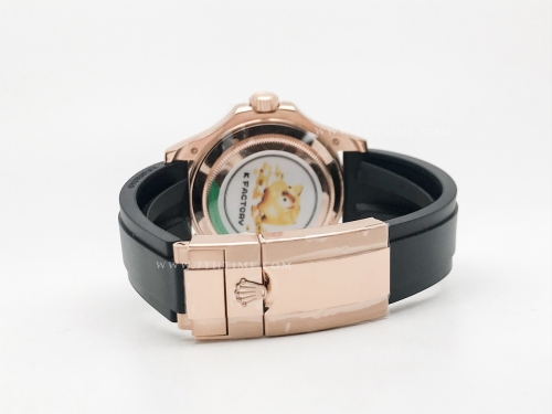 YachtMaster 126655 40mm Wt RG/RU Blk KF VR3235