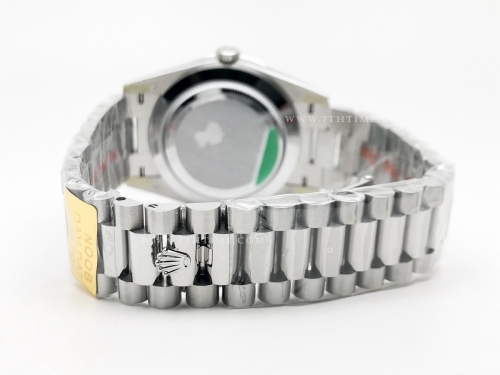 DayDate 40mm 228239 904L Flt Wt SS/SS S-Gry/Stk Noob A2836