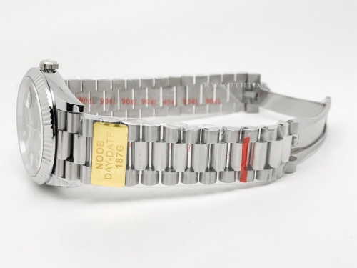 DayDate 40mm 228239 904L Flt Wt SS/SS Blk/Dia Noob A2836