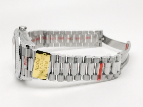 DayDate 40mm 904L Flt Wt SS/SS Green/Rm Noob A2836