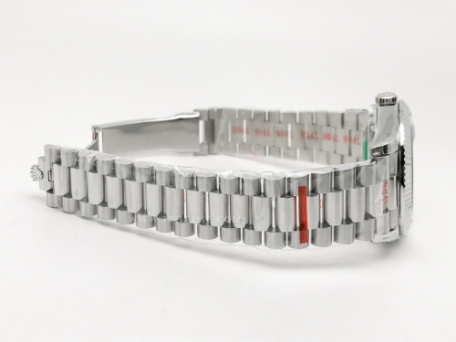 DayDate 40mm 904L Flt Wt SS/SS Green/Rm Noob A2836