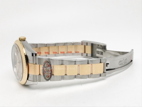 DJ2 41mm Oys Flt 904L YG/SS Gold/Stk Clean VR3235