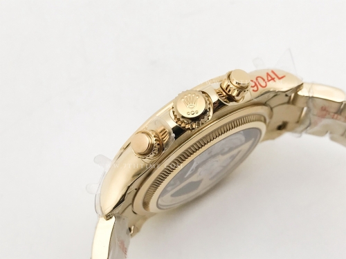 Daytona 126528 YG/YG Blk/Wht/Stk 904L QF V5 SH4132