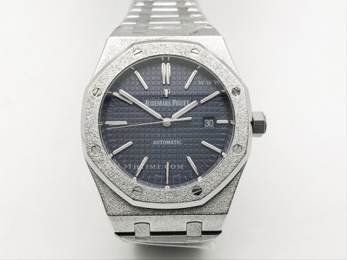 Royal Oak 15410 Frosted SS/SS Blue APSF A3120