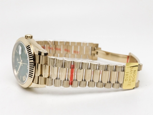 DayDate 228238 40mm 904L Flt Wt YG/YG O-Grn/Rm Noob A2836