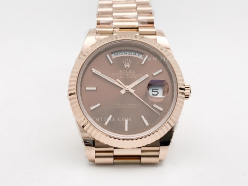 DayDate 228235 40mm 904L Flt Wt RG/RG Brn/Stk Noob A2836