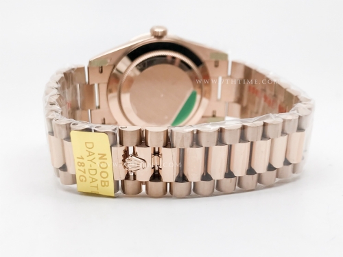 DayDate 228235 40mm 904L Flt Wt RG/RG M-Wht/Dia Noob A2836