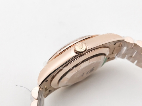 DayDate 40mm Flt Dia RG/RG Blue/Dia BPF A2836