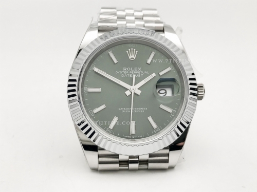 DJ2 126334 41mm Jub Flt 904L SS/SS Grn/Stk JQF VR3235