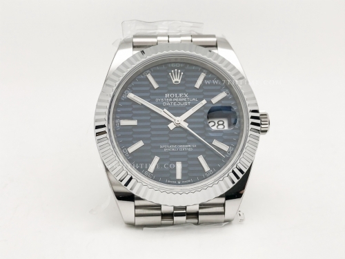 DJ2 126334 41mm Jub Flt 904L SS/SS Blue-P/Stk JQF VR3235