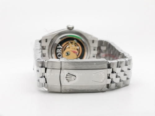 DJ 126234 36mm Jub Flt 904L SS/SS Silv/Stk JQF VR3235