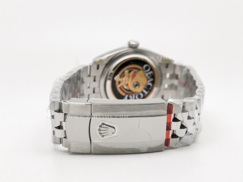 DJ 126234 36mm Jub Flt 904L SS/SS Grey/Stk JQF VR3235