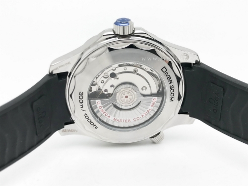 Seamaster 300m 2018 Blk SS/RU White GDF MY8215