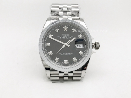 DJ 126234 36mm Jub Flt 904L SS/SS Blk/Dia JQF VR3235