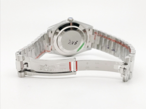 DayDate 40mm 904L Flt SS/SS Grey/Stk GMF A2836