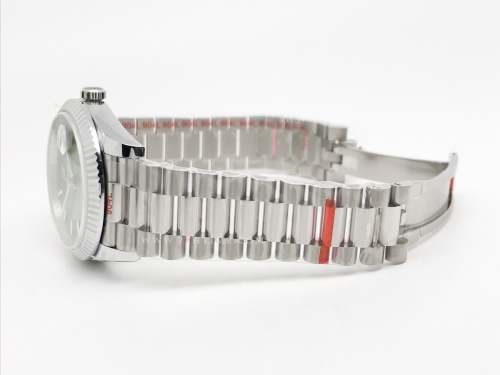 DayDate 40mm 904L Flt SS/SS Green/Stk GMF A2836