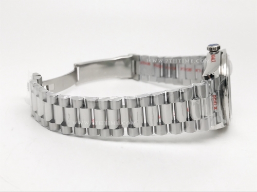 DayDate 128399TBR 36mm Wt 904L Dia SS/SS Wht/Rm GMF A2836