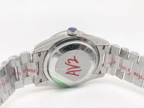 DayDate 128399TBR 36mm Wt 904L Dia SS/SS Wht/Rm GMF A2836