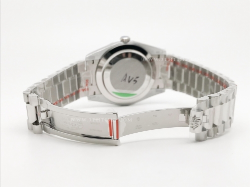 DayDate 40mm 904L Flt SS/SS L-Blue T/Stk GMF A2836