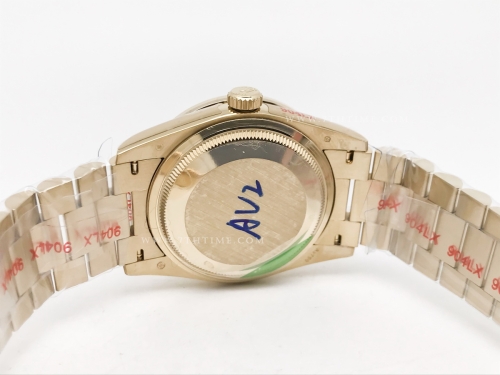 DayDate 128398TBR 36mm Wt 904L Dia YG/YG M-Wht/Dia GMF A2836