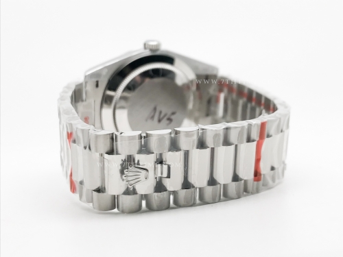 DayDate 40mm 904L Flt SS/SS L-Blue T/Stk GMF A2836