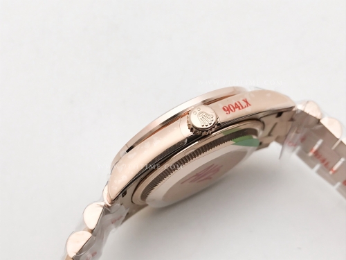 DayDate 128395TBR 36mm Wt 904L Dia RG/RG M-Wht/Dia GMF A2836