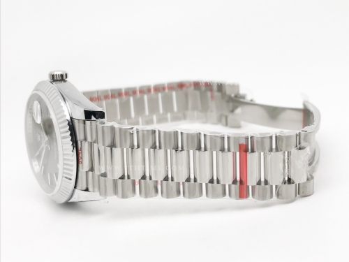 DayDate 40mm 904L Flt SS/SS S-Grey/Stk GMF A2836