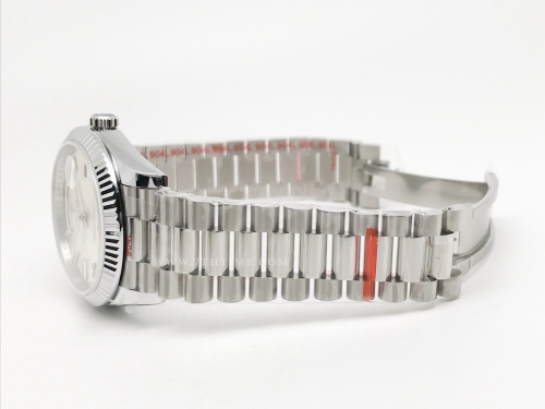 DayDate 40mm 904L Flt SS/SS Silv/Dia GMF A2836