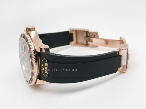 YachtMaster 116695 40mm Wt Dia RG/RU Blk KF VR3235