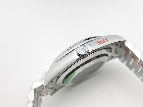 DayDate 40mm 904L Flt SS/SS Blk/Dia GMF A2836