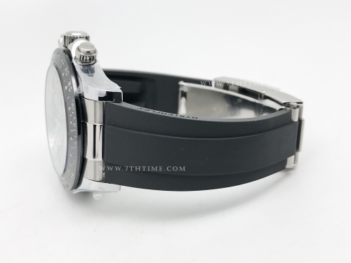 Daytona 116519 904L Wt SS/RU Grey/Stk SWF SH4130