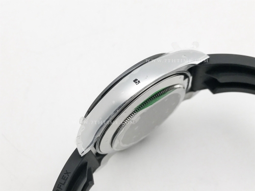 Daytona 116519 904L Wt SS/RU Grey/Stk SWF SH4130