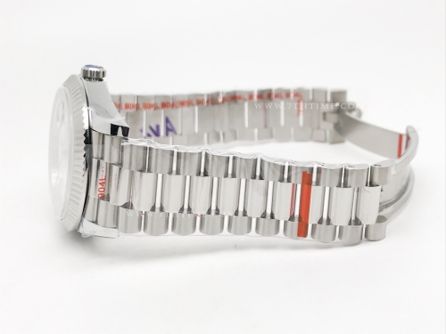 DayDate 40mm 904L Flt SS/SS Wht/Rm/Stk GMF A2836