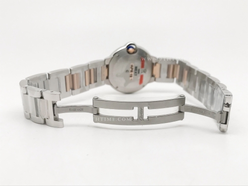 Balon Bleu Ladies 28mm RG RG/SS Wht/Dia V6F V7 Sw Qtz