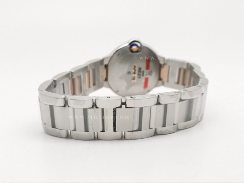 Balon Bleu Ladies 28mm RG RG/SS Wht/Dia V6F V7 Sw Qtz