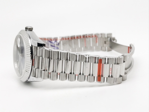 DayDate 40mm 904L Flt SS/SS G-Blue/Rm/Stk GMF A2836