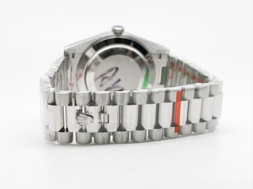 DayDate 40mm 904L Flt SS/SS Grn/Rm/Stk GMF A2836